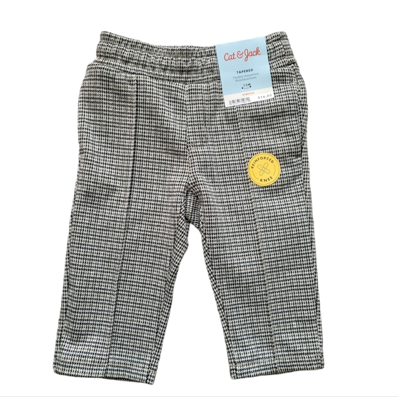 Bundle of 2 Size 7 & 12M Boys Pull On Pintuck Stretchy Pants Plaid - Cat & Jack - Picture 4 of 16